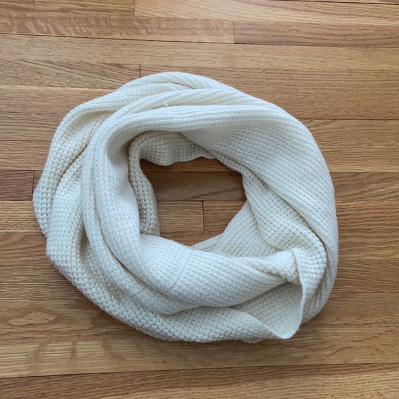 J. Crew Factory Accessories - J.Crew Factory Waffle Wool Infinity Scarf Ivory